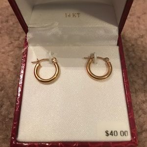 14 KT Gold Jacmel hoop earrings