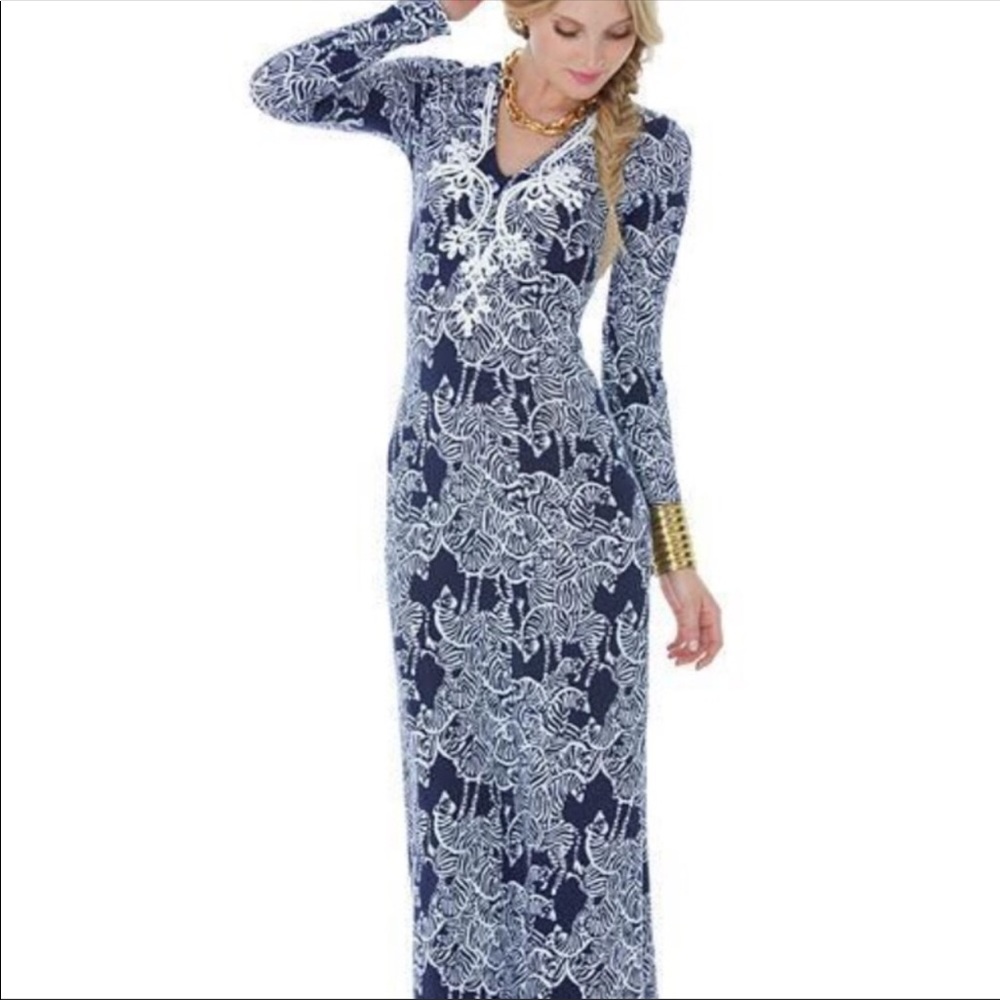 Lilly Pulitzer I Herd You Maxi Dress with Hood