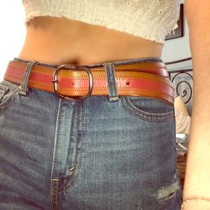 Vintage American Eagle Boho Leather Belt 🌻