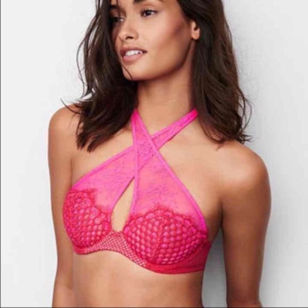 Victoria's Secret sheer lace halter bra / bralette - Picture 1 of 5