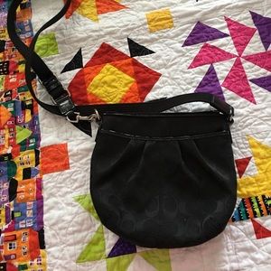 Black cross body coach purse
