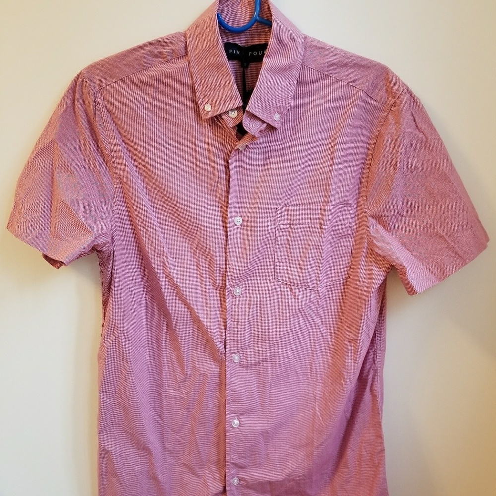 Red button up short sleeve