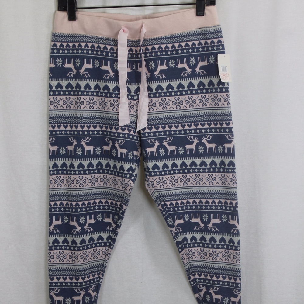 MAKE & MODEL HEART REINDEER SWEATPANTS MEDIUM NWT