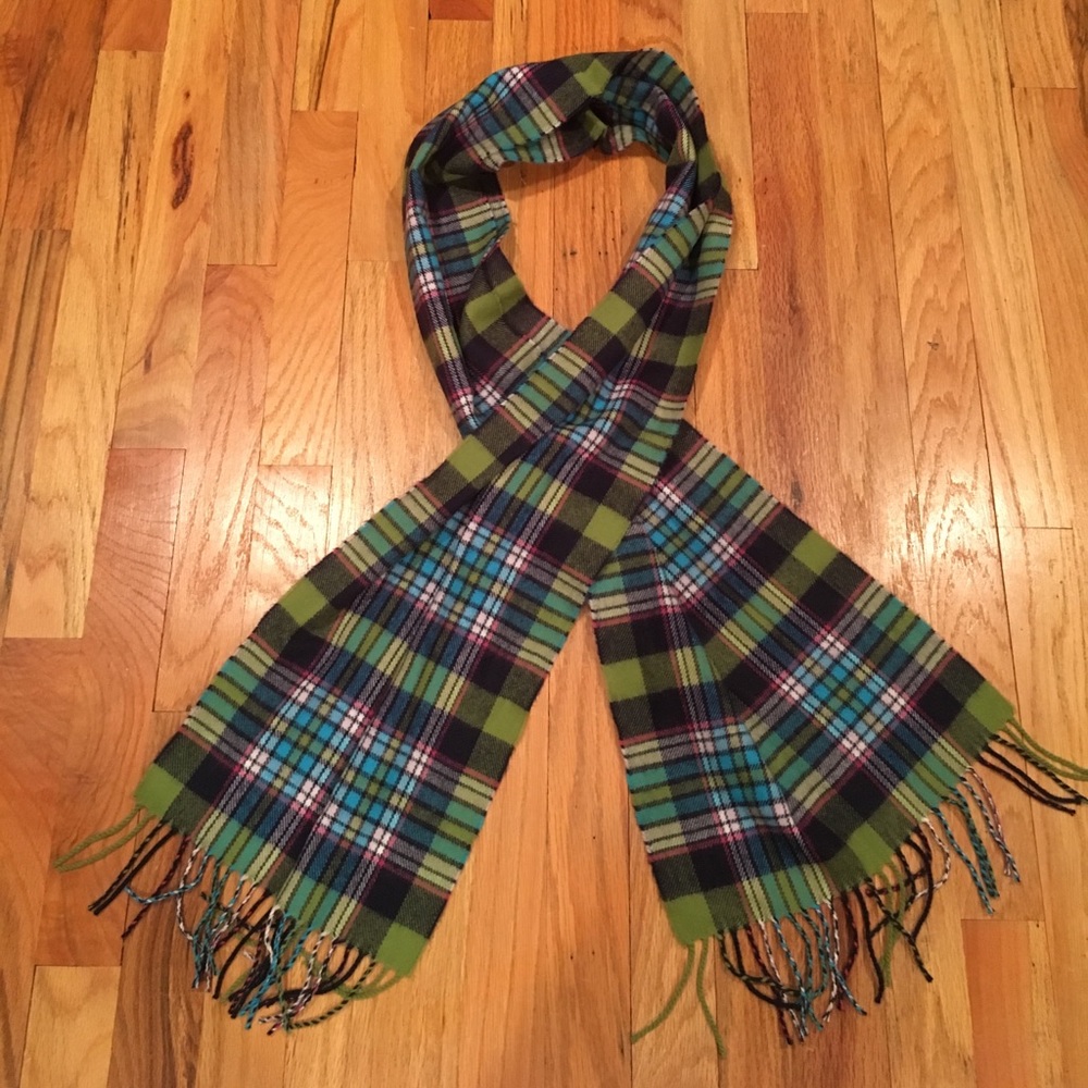 Plaid Cashmere Scarf