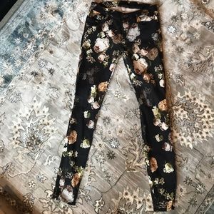 Floral print 7 jeans