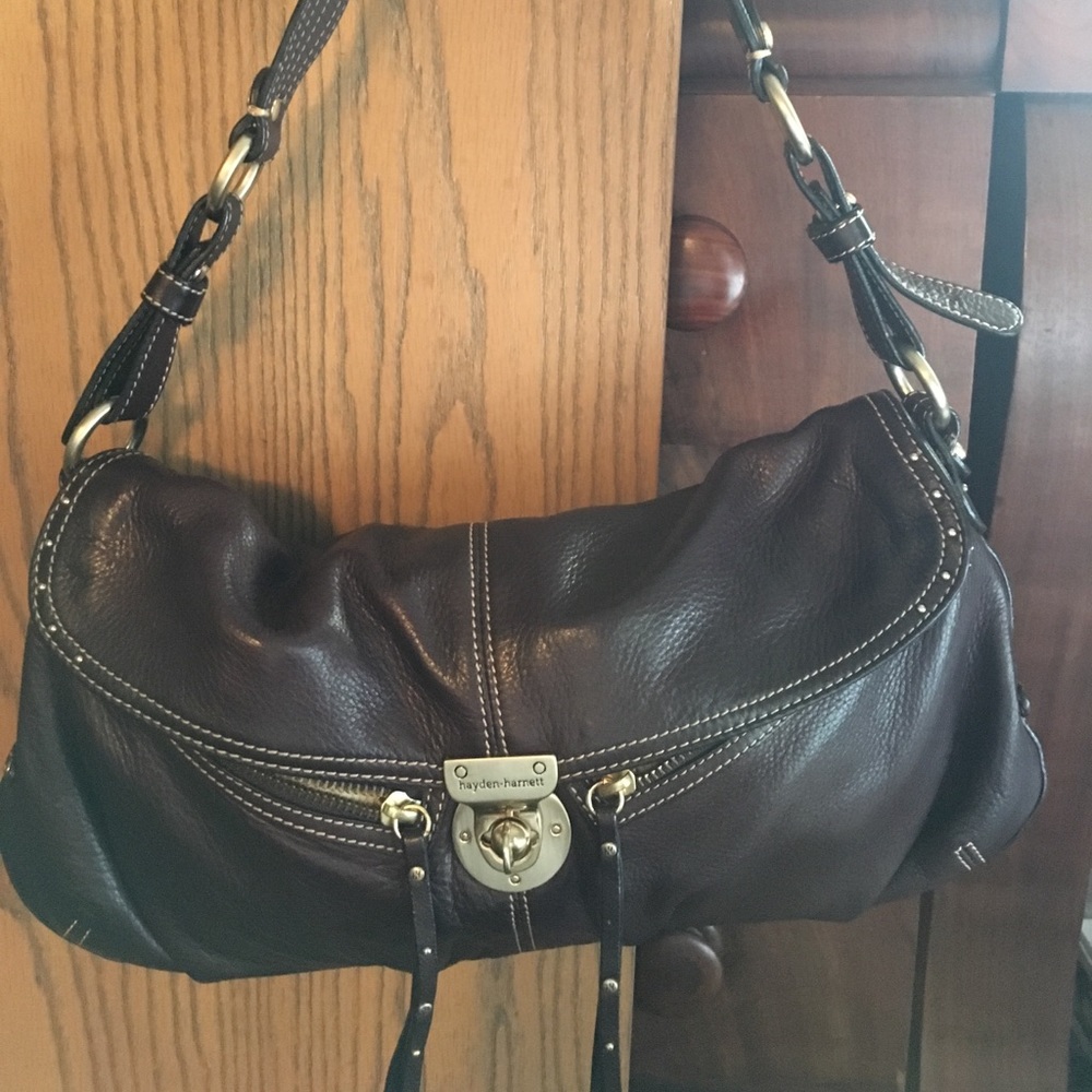 Brown leather purse