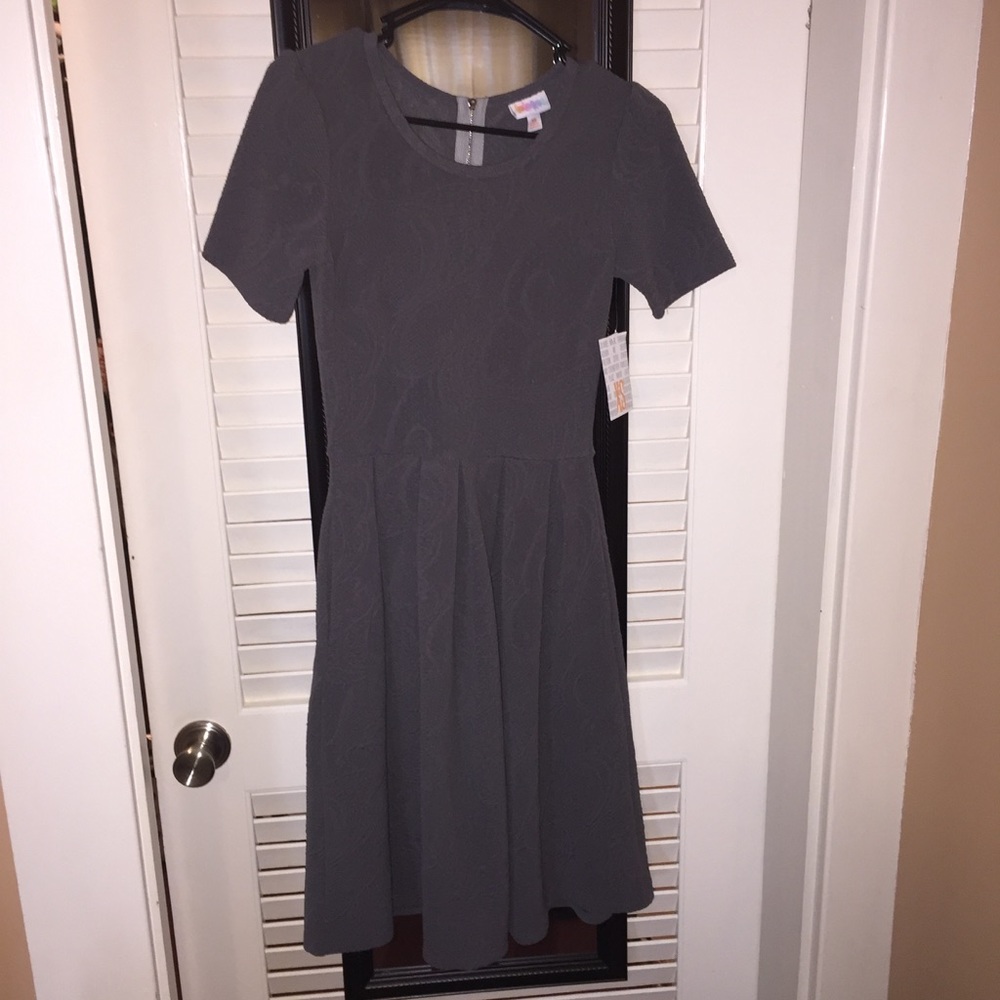 NWT Lula Roe Grey Amelia Dress