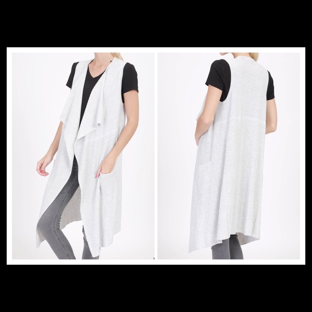 FLASH SALE🛍HEATHER GREY CARDIGAN VEST