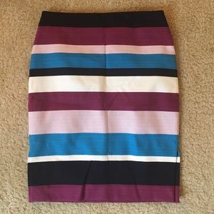 Loft Striped Pencil Skirt 4P