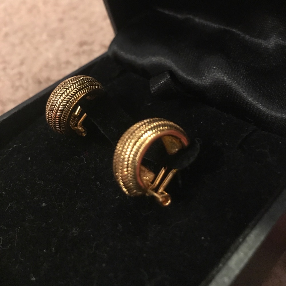 Gold, printed hoops