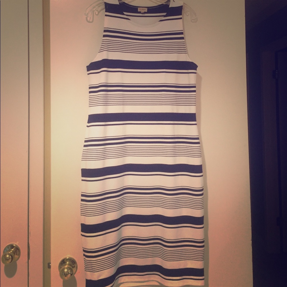 Cremieux Striped Knit Shift Dress