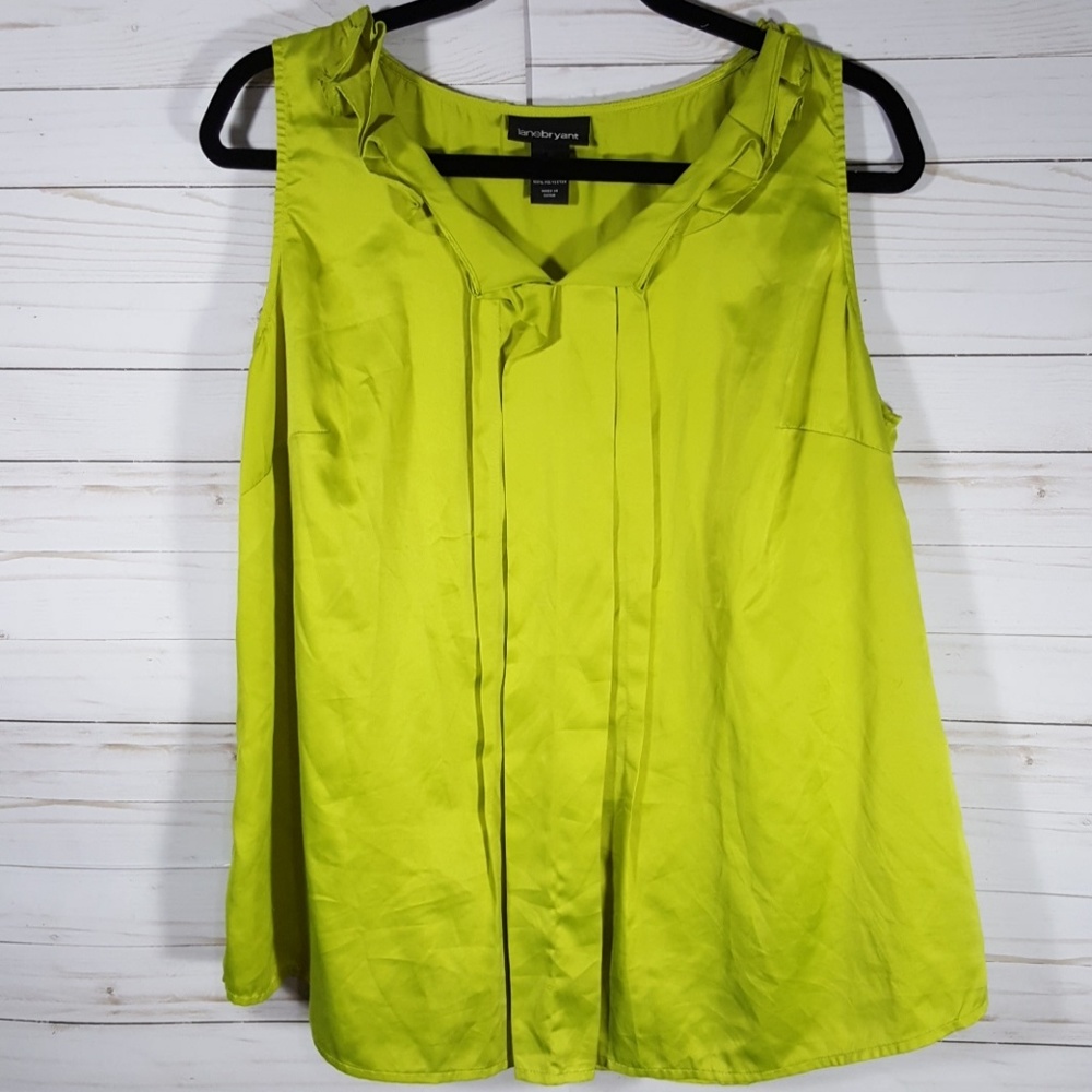 Lane Bryant Green Sleeveless Top