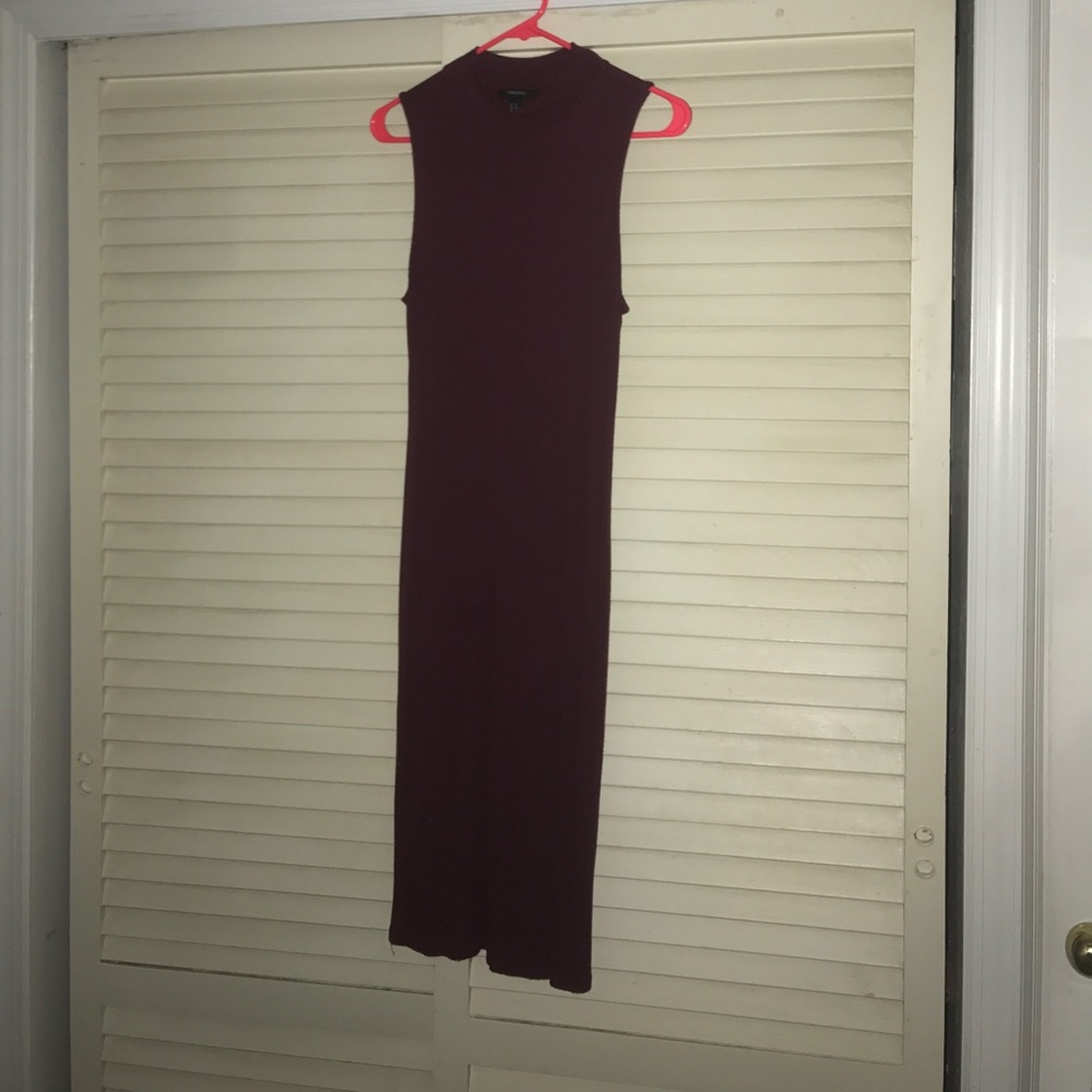 Forever 21 Maroon long fitted dress,