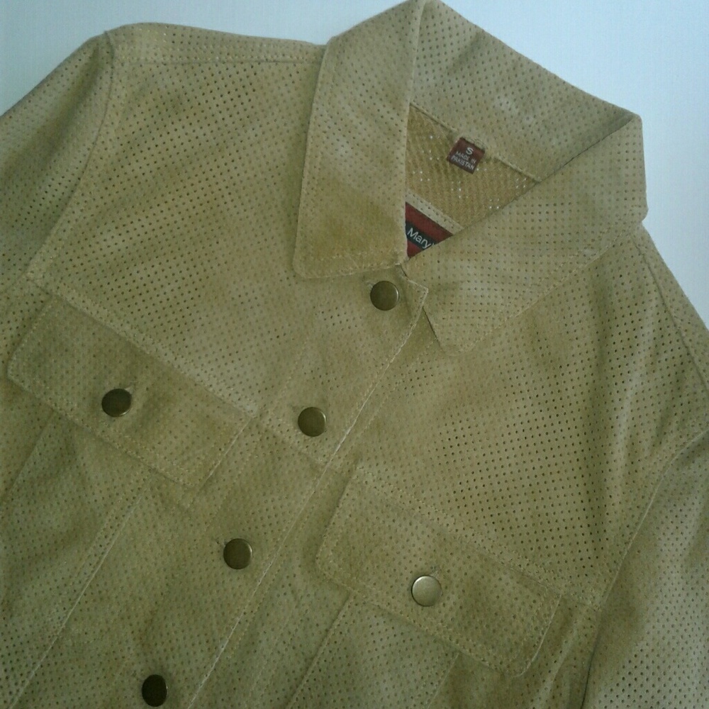 Jim and Marylou Perforated Suede Jacket