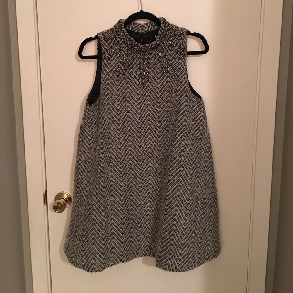 Gorgeous beaded wool dress