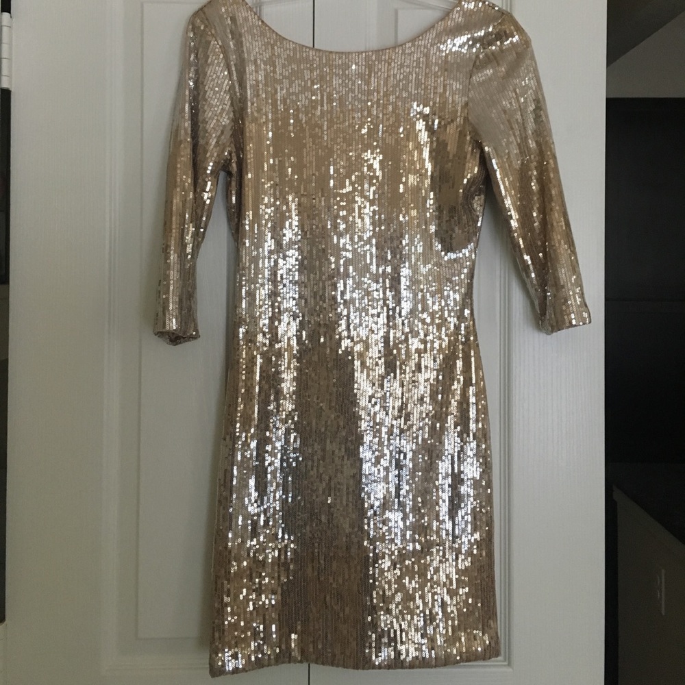 Gold Sequin Dress
