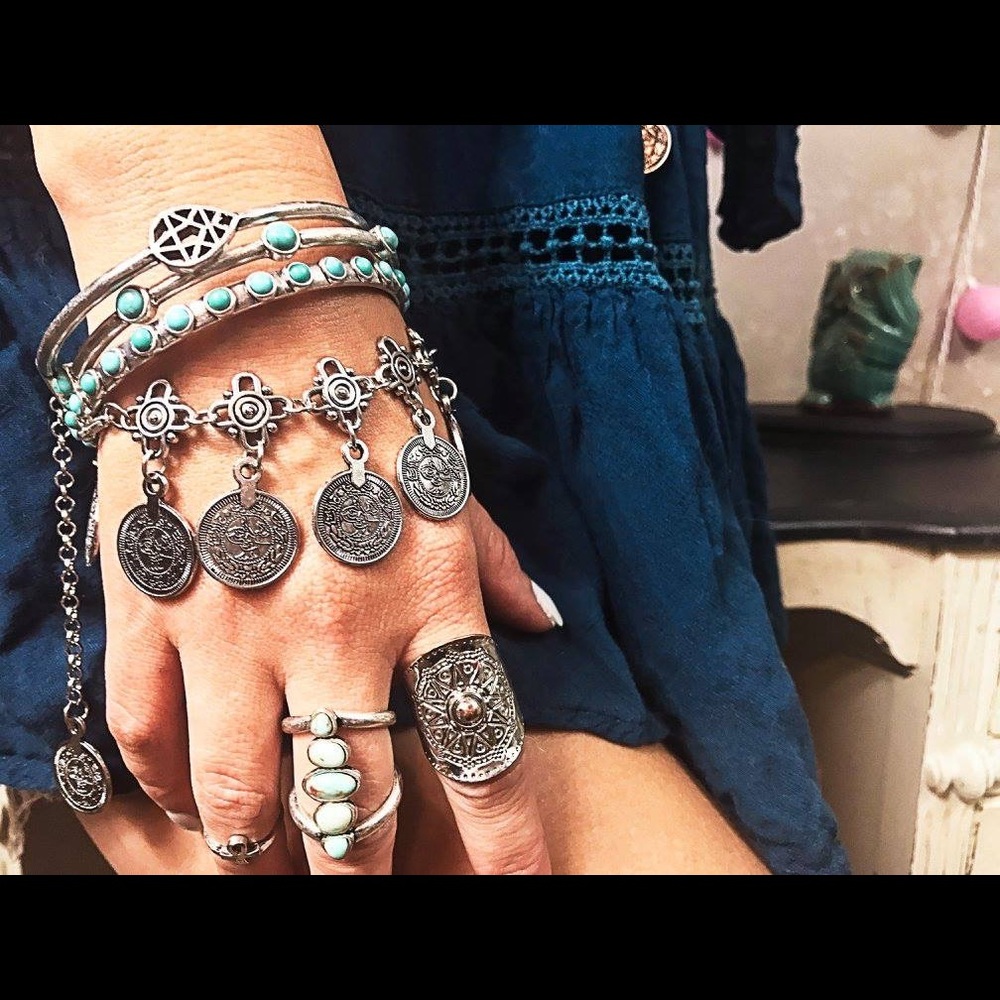 Gypsy coin bracelet or anklet