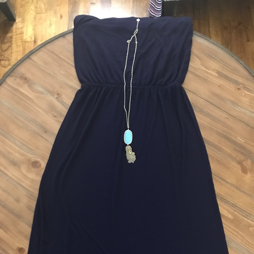 Navy Gap Strapless Dress