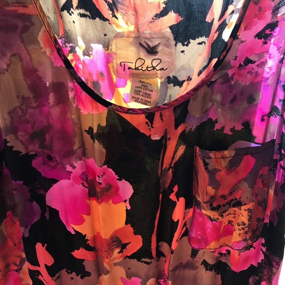 Silk Floral sleeveless dress