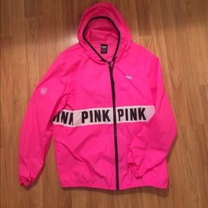 Neon PINK rain jacket