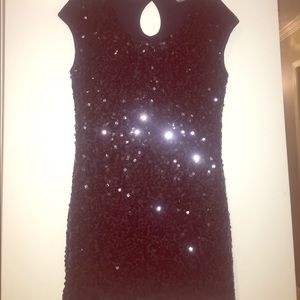 Fun Black Sequin Party Dress