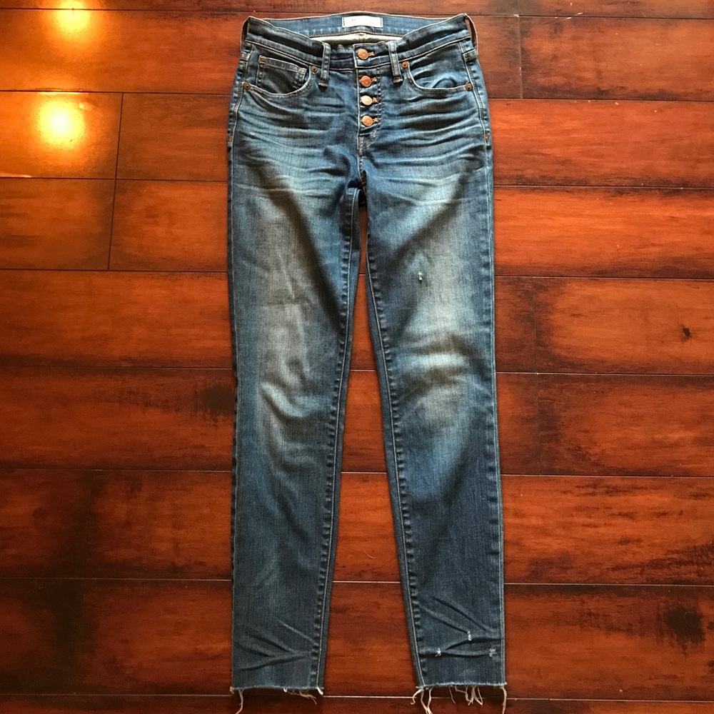 Madewell 9"high rise skiny skiny Rizzo wash 25