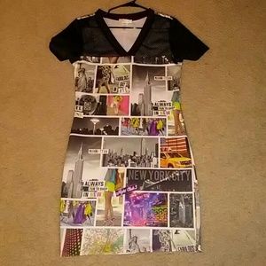 💥SALE💥Jersey V-Neck Collage Dress