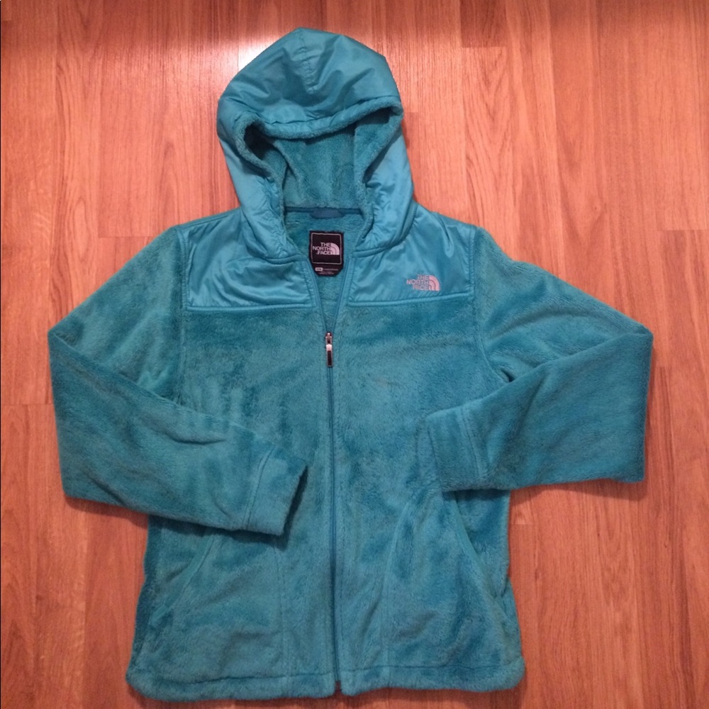 The North Face teal jacket