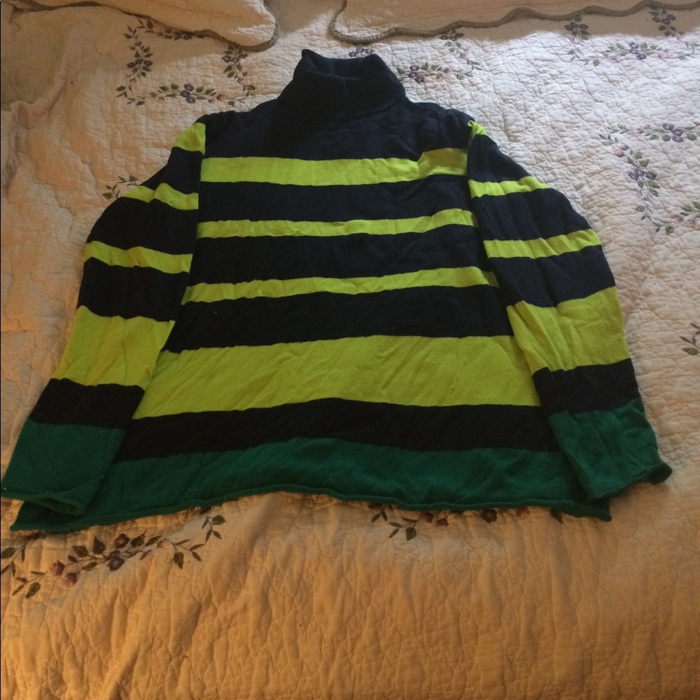 Stripe long sleeve sweater.