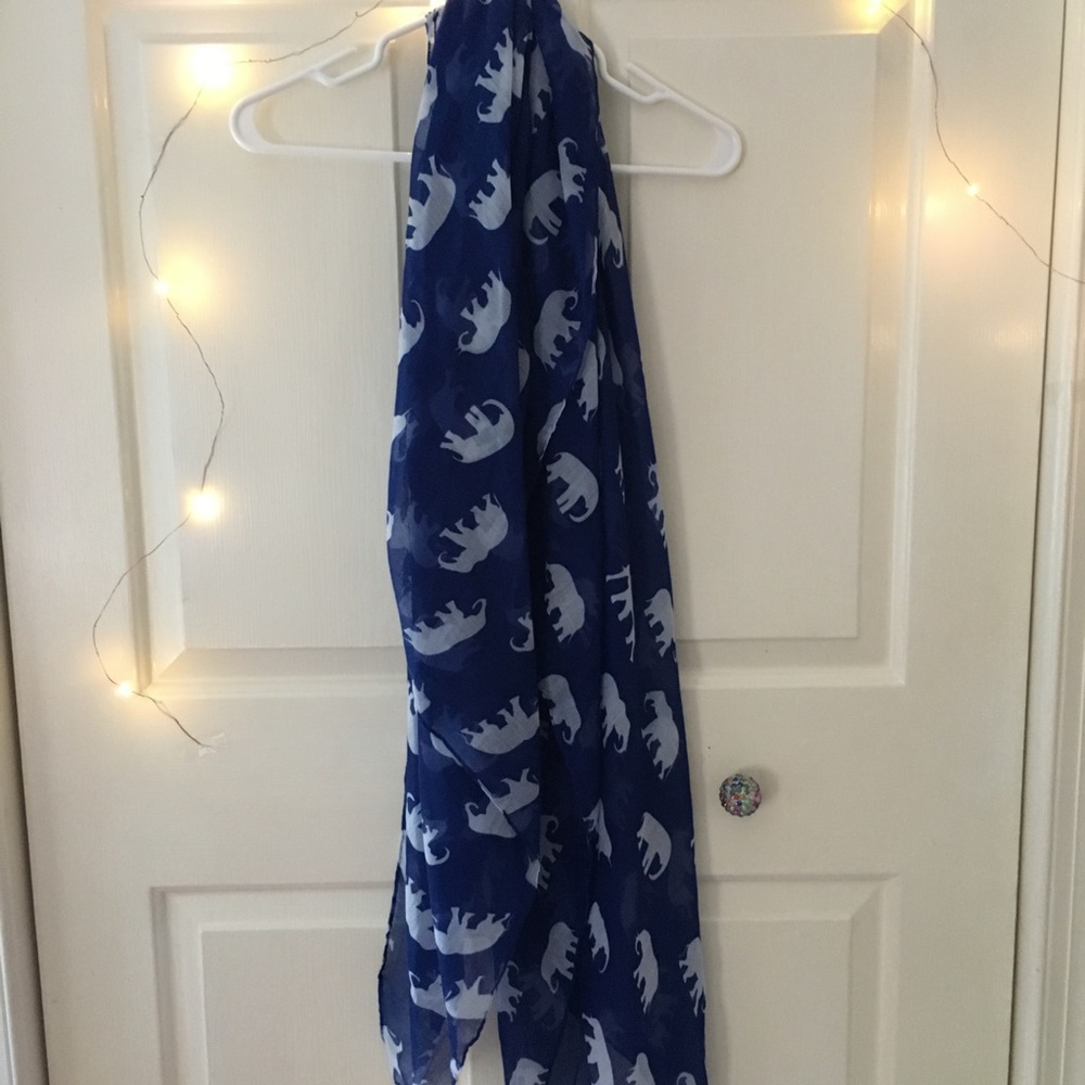Blue Elephant Scarf