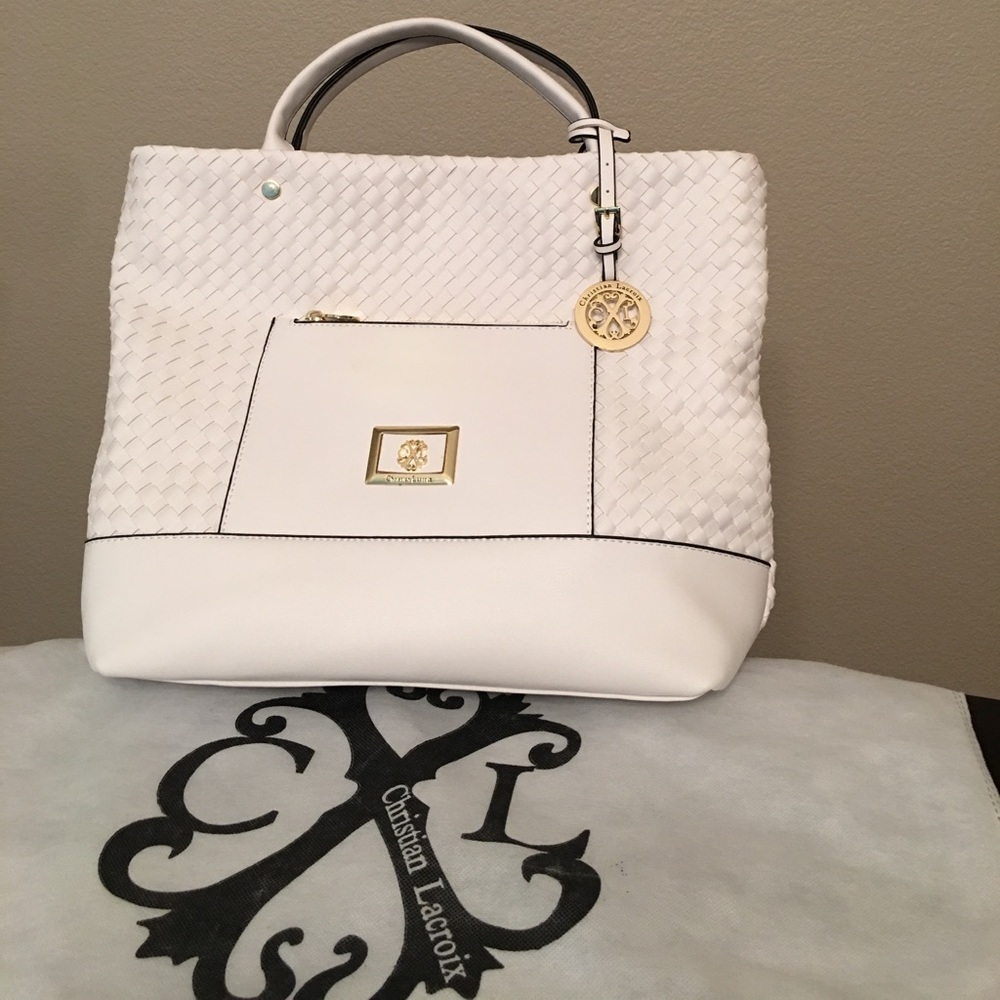 Christian Lacroix white handbag