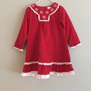 Hanna Andersson girls dress and matching tights.