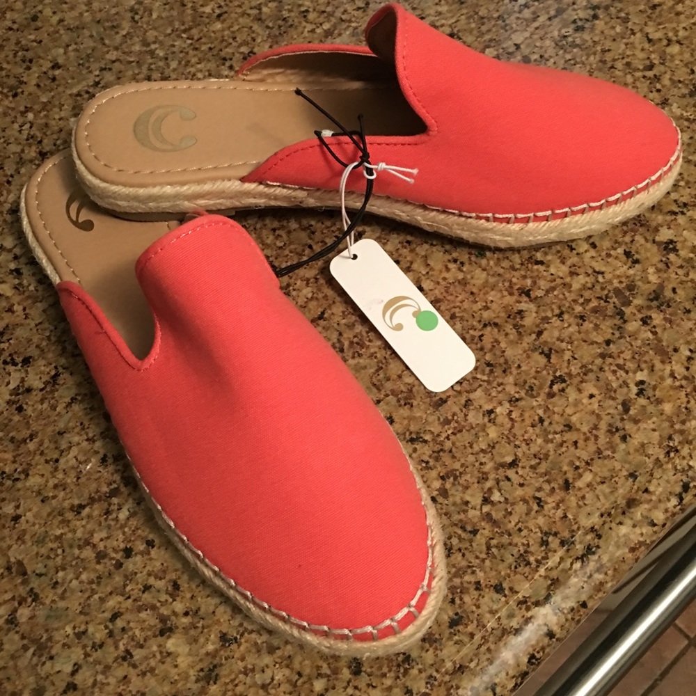 Coral ~ Backless Espadrilles ~ New