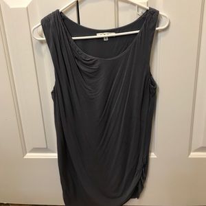 CAbi Blue Tank Top w/ Side Ruching