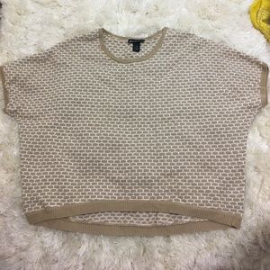 Cute plus size short sleeve knit sweater