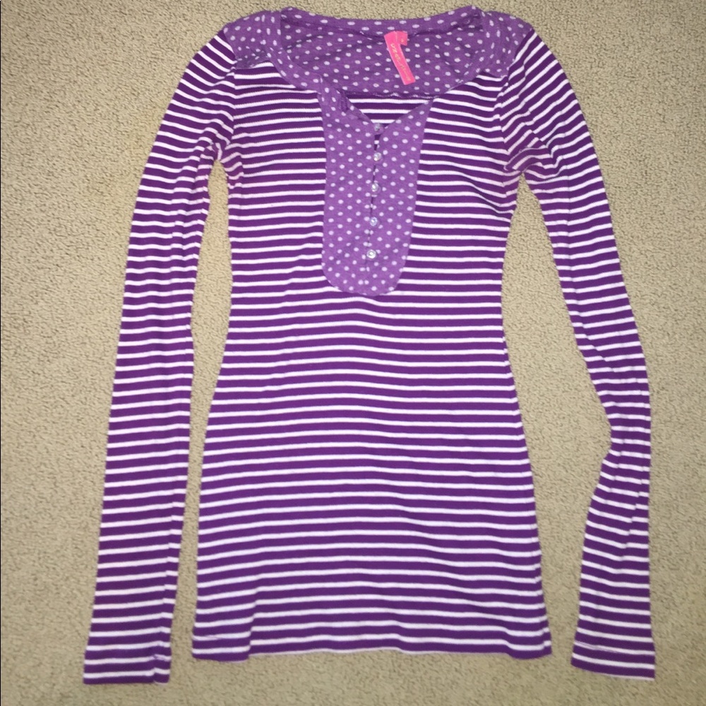 Long Sleeve Rhinestone Button Shirt