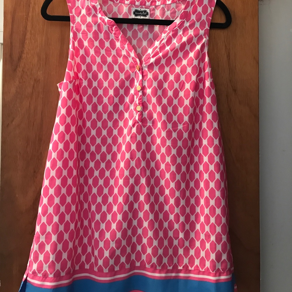 Pink/Blue Preppy Pattern Tunic