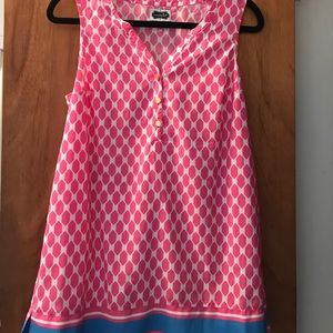 Pink/Blue Preppy Pattern Tunic