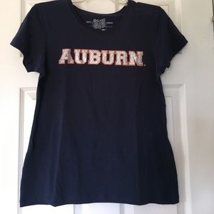 Sequined Auburn University babydoll t-shirt
