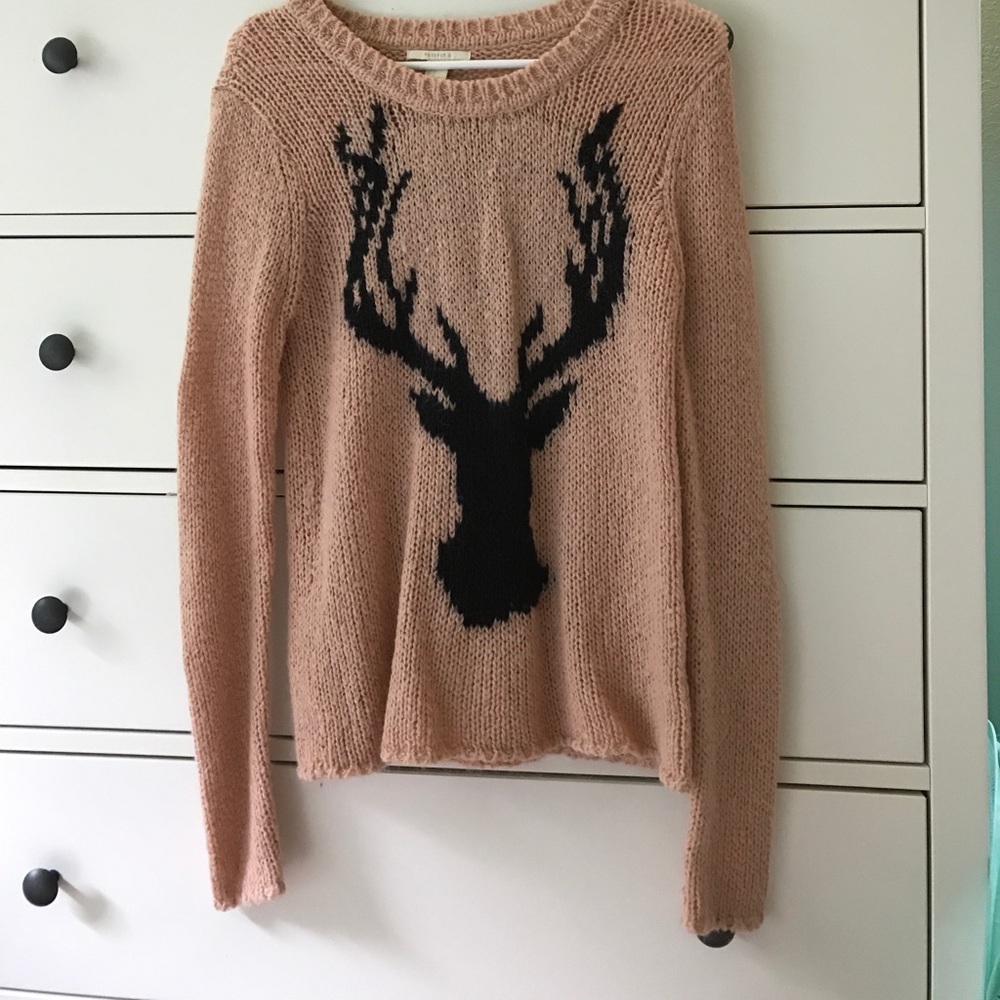 Pink deer sweater