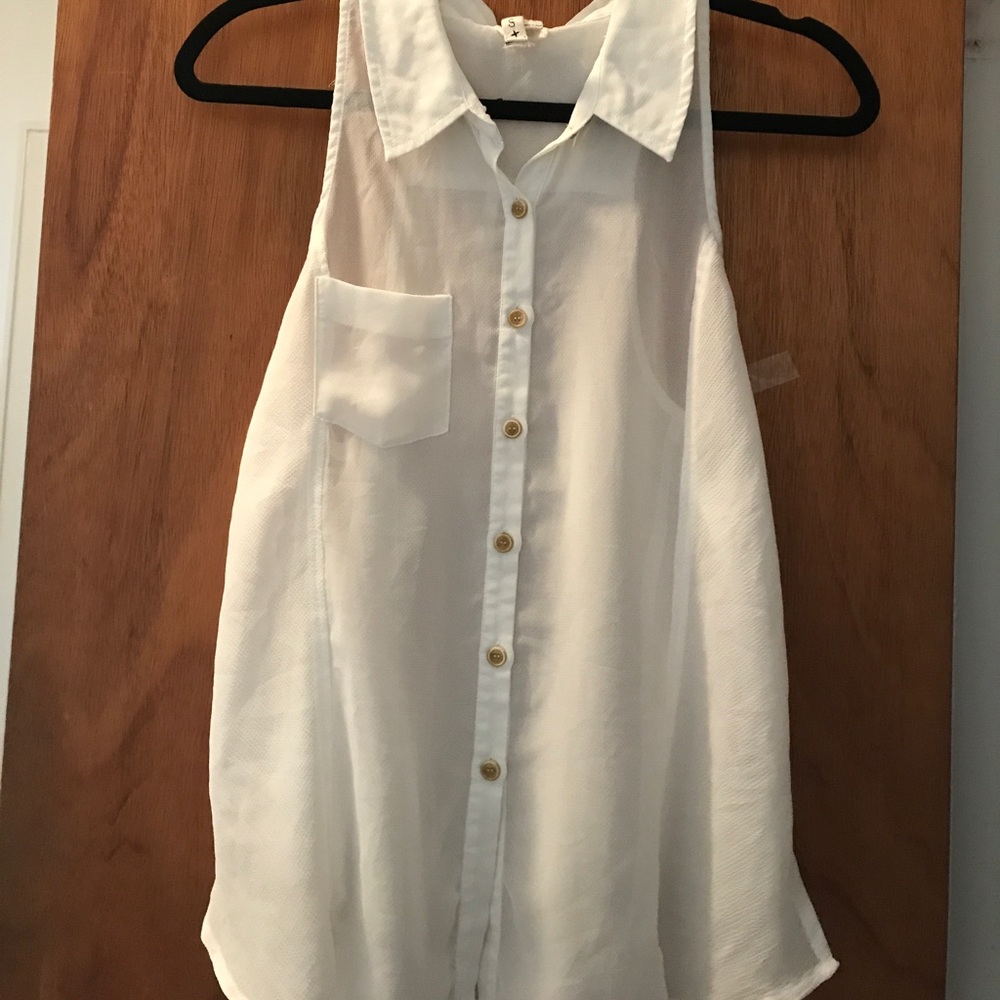 Free People Button Down Tank
