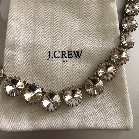 J. Crew Factory Jewelry - Final!' J. Crew factory big rhinestone necklace!!