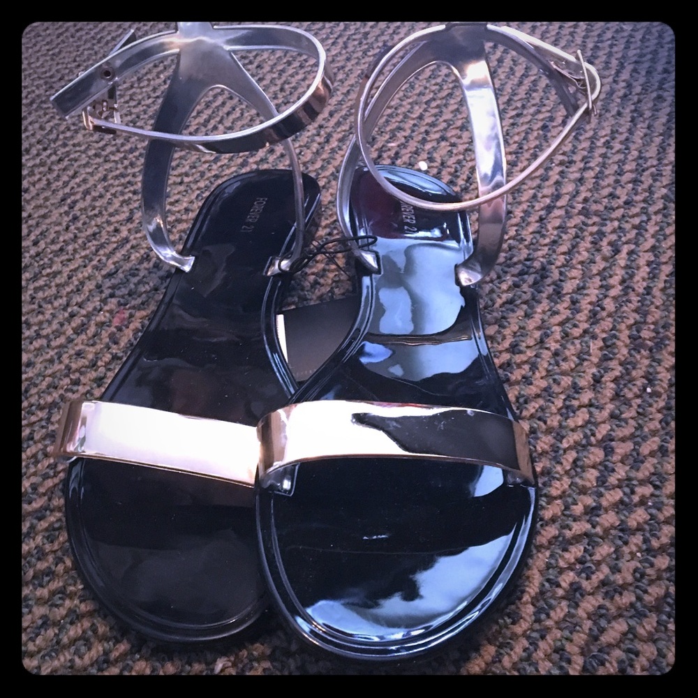 Gold Ankle Strap Sandals