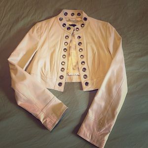 Genuine Leather Crop Jacket