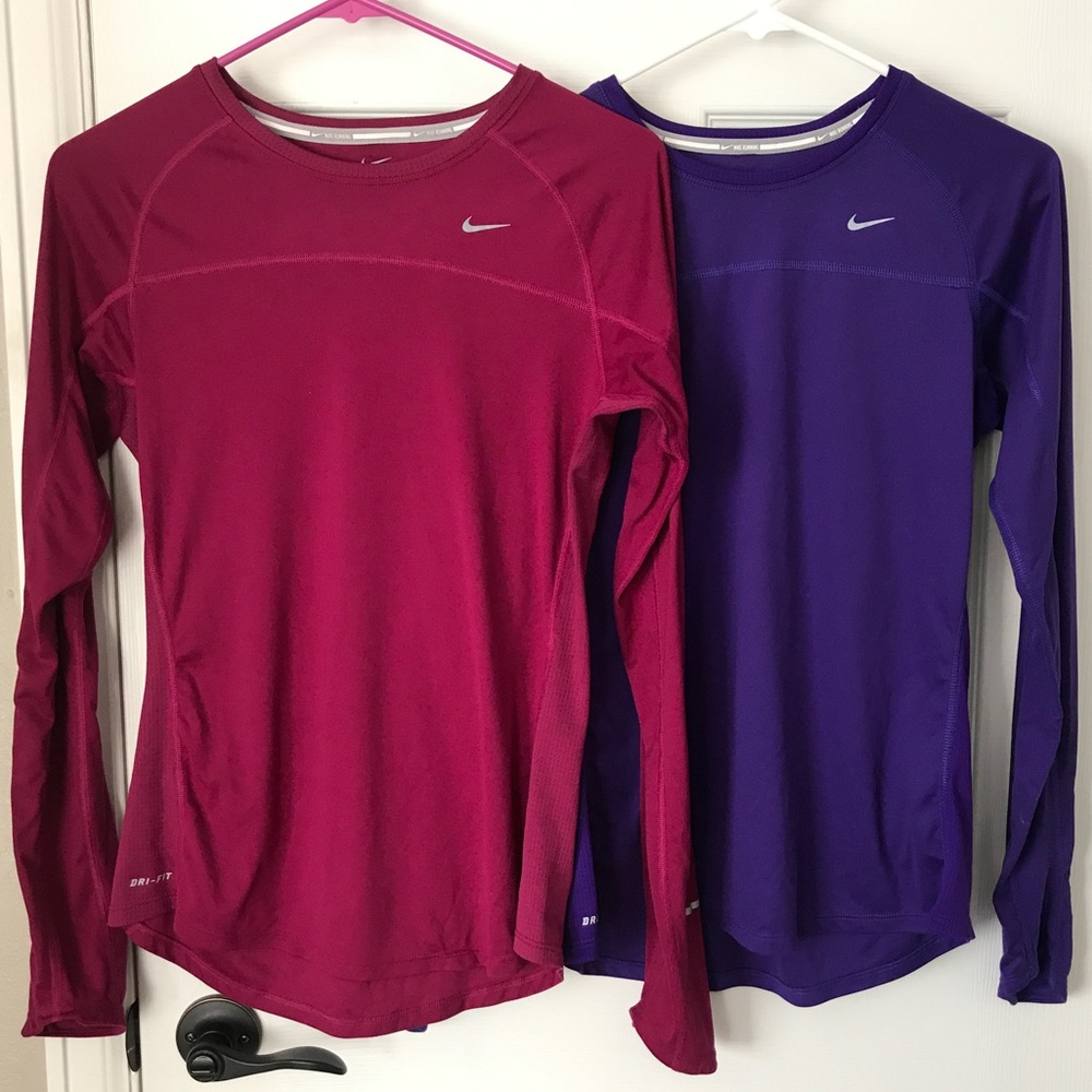 EUC Lot of 2 Nike Dri Fit Long Sleeves
