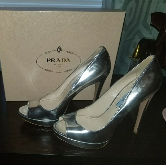 Prada Silver Pumps (Authentic) - Picture 2 of 3
