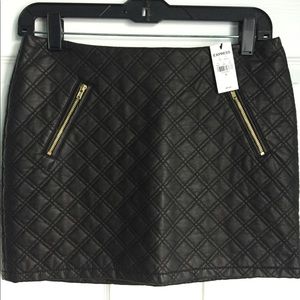 Black Faux Leather EXPRESS Mini Skirt NWT
