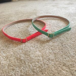 J.Crew patent leather belts