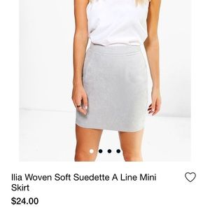 Grey Suede mini skirt!!