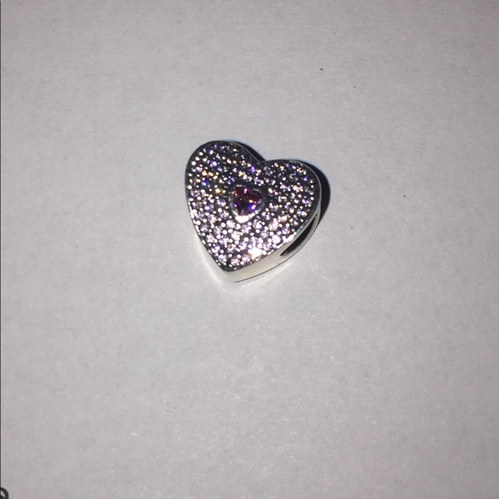 Pandora heart shaped charm